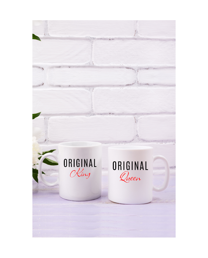 Original King und Original Queen Tassen im Set
