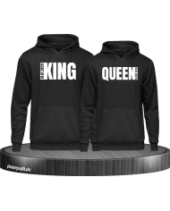 King und Queen mit Wunschdatum an der Seite in schwarz