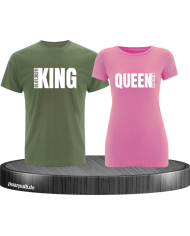 King Queen mit Wunschdatum in khaki rosa