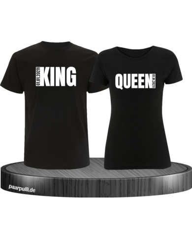 King Queen mit Wunschdatum in schwarz King Queen mit Wunschdatum in schwarz