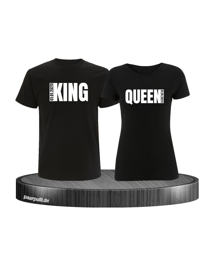 King Queen mit Wunschdatum in schwarz