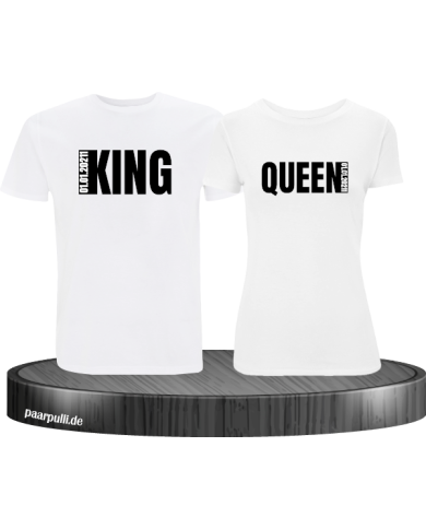 King Queen mit Wunschdatum in weiß King Queen mit Wunschdatum in weiß