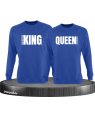 King und Queen mit seitlichem Wunschdatum Partnerlook Sweatshirts