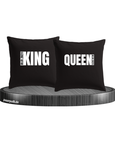 Kissenbezüge King Queen in schwarz Kissenbezüge King Queen in schwarz