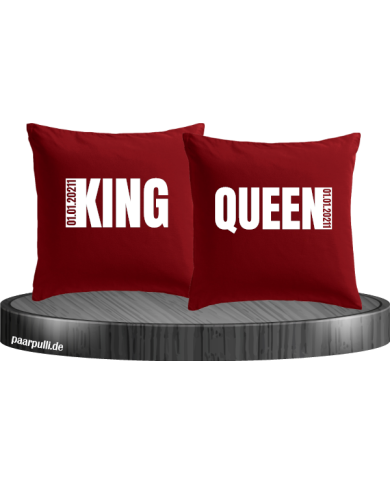 Kissenbezüge King Queen in rot Kissenbezüge King Queen in rot