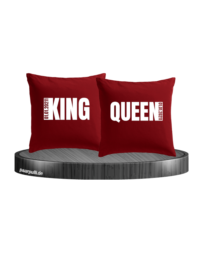 Kissenbezüge King Queen in rot