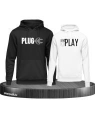 Plug and Play Partnerlook Hoodies in schwarz weiß