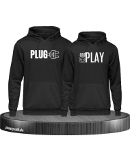 Plug and Play Partnerlook Hoodies in schwarz