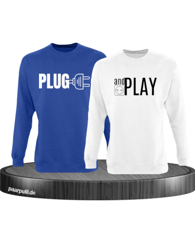 Plug and Play Sweatshirts in blau weiß Plug and Play Sweatshirts in blau weiß