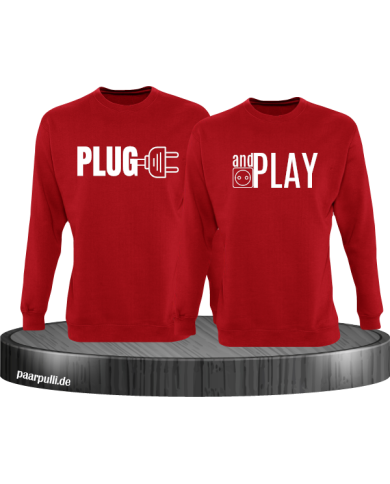 Plug and Play Sweatshirts in rot Plug and Play Sweatshirts in rot