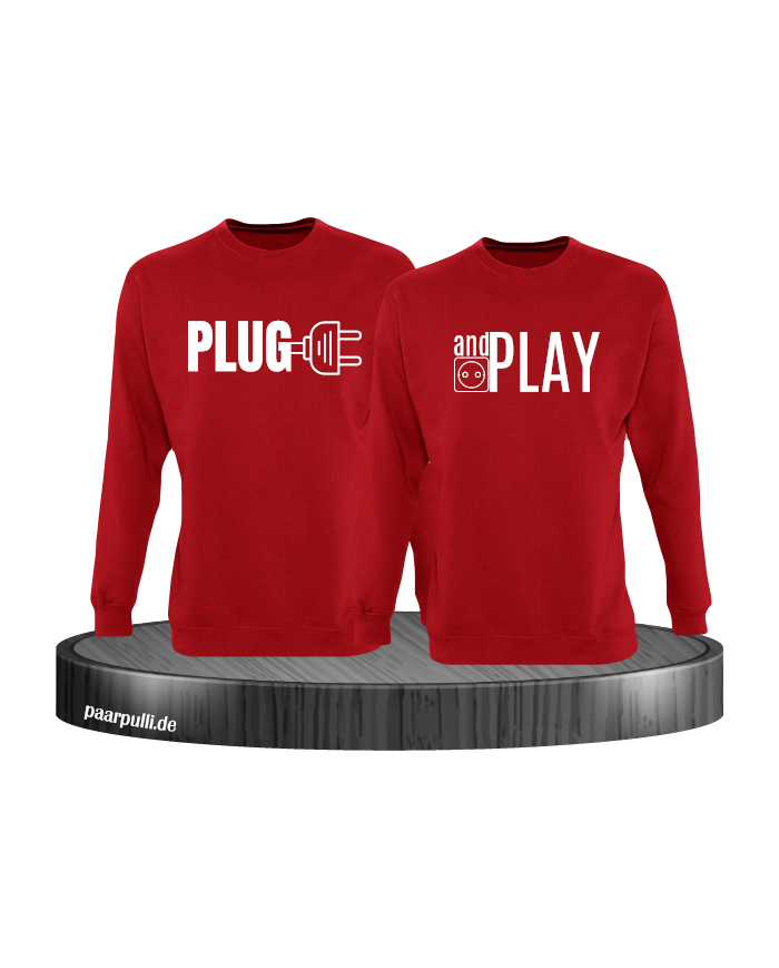 Plug and Play Sweatshirts in rot
