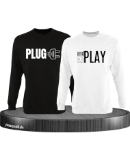 Plug and Play Sweatshirts in schwarz weiß