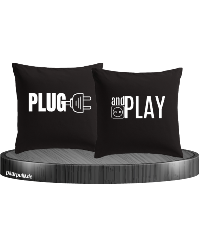Plug and Play Kissen in schwarz Plug and Play Kissen in schwarz