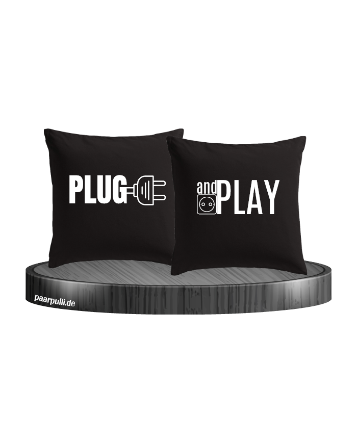 Plug and Play Kissen in schwarz
