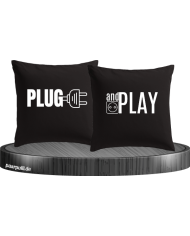 Plug and Play Kissen in schwarz