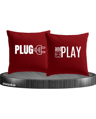 Plug and Play Kissen in rot Plug and Play Kissen in rot