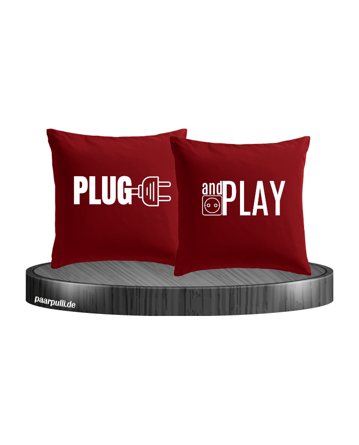 Plug and Play Kissen in rot