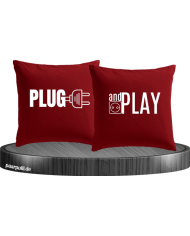 Plug and Play Kissen in rot