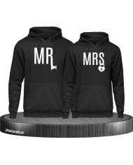 Mr und Mrs mit schloss und schlüssel hoodies in schwarz