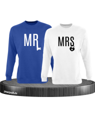 Mr. und Mrs. mit Schloss und Schlüssel Partnerlook Sweatshirts