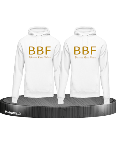 BBF Pullover Set - Blonde & Brunette Beste Freunde Pullover weiß
