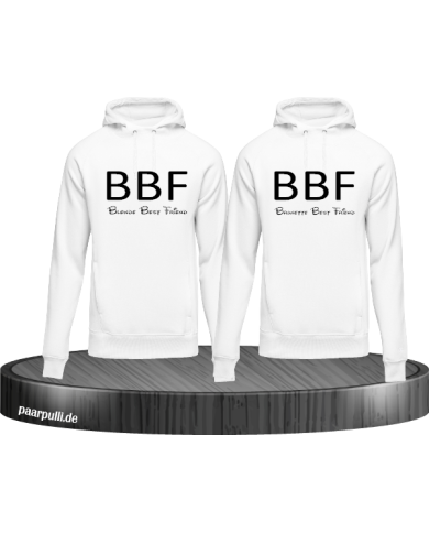 BBF Pullover Set - Blonde & Brunette Beste Freunde Pullover weiß schwarz