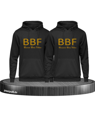 BBF Pullover Set - Blonde & Brunette Beste Freunde Pullover schwarz gold