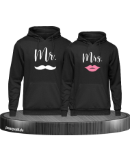 Mr. und Mrs. Partnerlook Hoodie-Set