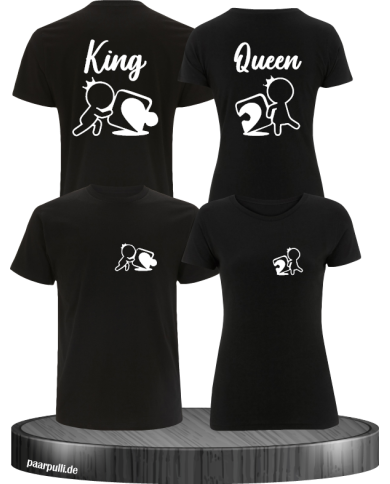 King Queen Puzzle Shirts in schwarz