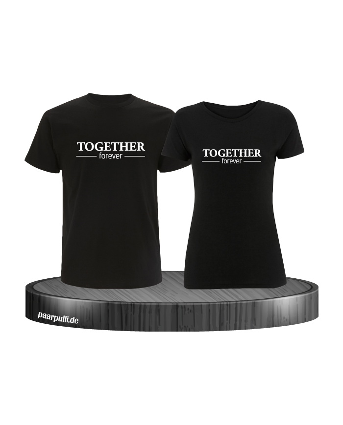 Together Forever Partnerlook T-Shirts in schwarz
