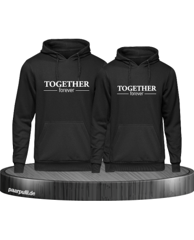 Together Forever Partner Hoodies schwarz