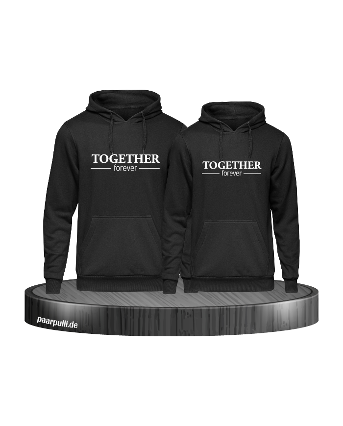Together Forever Partner Hoodies schwarz