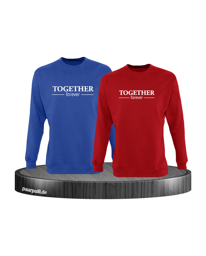 Together Forever Partnerlook Sweatshirts in blau-rot