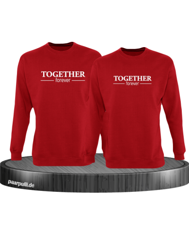 Together Forever Partnerlook Sweatshirts in rot Together Forever Partnerlook Sweatshirts in rot