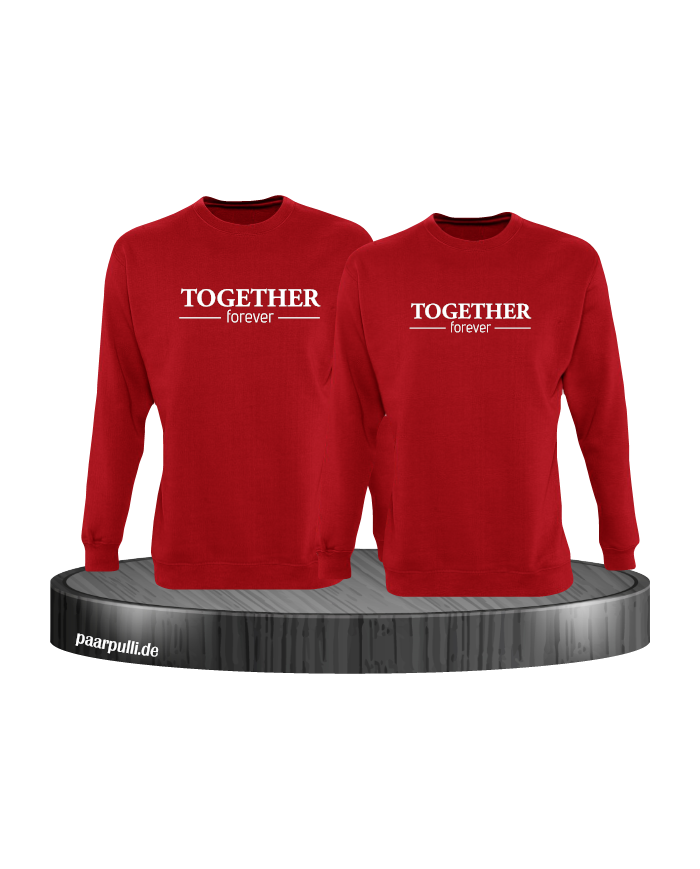 Together Forever Partnerlook Sweatshirts in rot