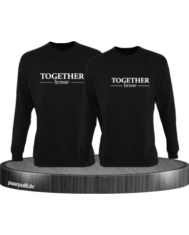 Together Forever Partnerlook Sweatshirts in schwarz Together Forever Partnerlook Sweatshirts in schwarz