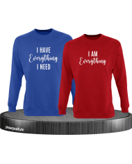 I have everything i need Partnerlook blau-rot