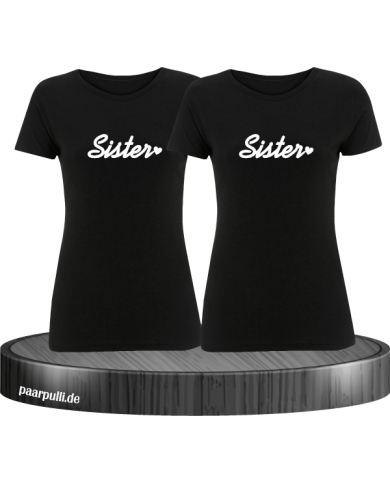 Sister Herz Shirts schwarz Sister Herz Shirts schwarz