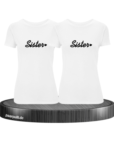 Sister Herz Shirts weiß Sister Herz Shirts weiß