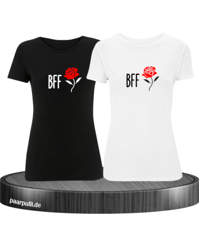 BFF mit Rose schwarz-weiß BFF mit Rose schwarz-weiß