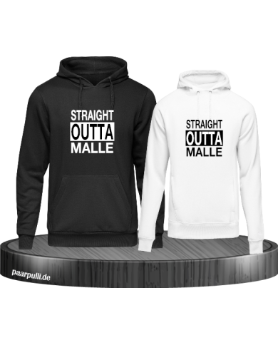 Straight Outta Malle Kapuzenpullover schwarz-weiß Straight Outta Malle Kapuzenpullover schwarz-weiß
