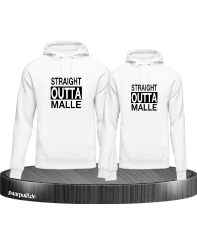 Straight Outta Malle Kapuzenpullover weiß Straight Outta Malle Kapuzenpullover weiß