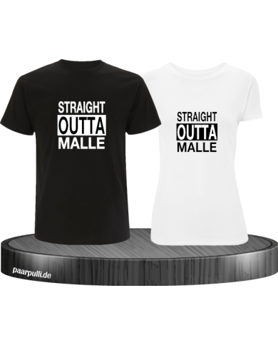 Straight Outta Malle Shirt schwarz-weiß