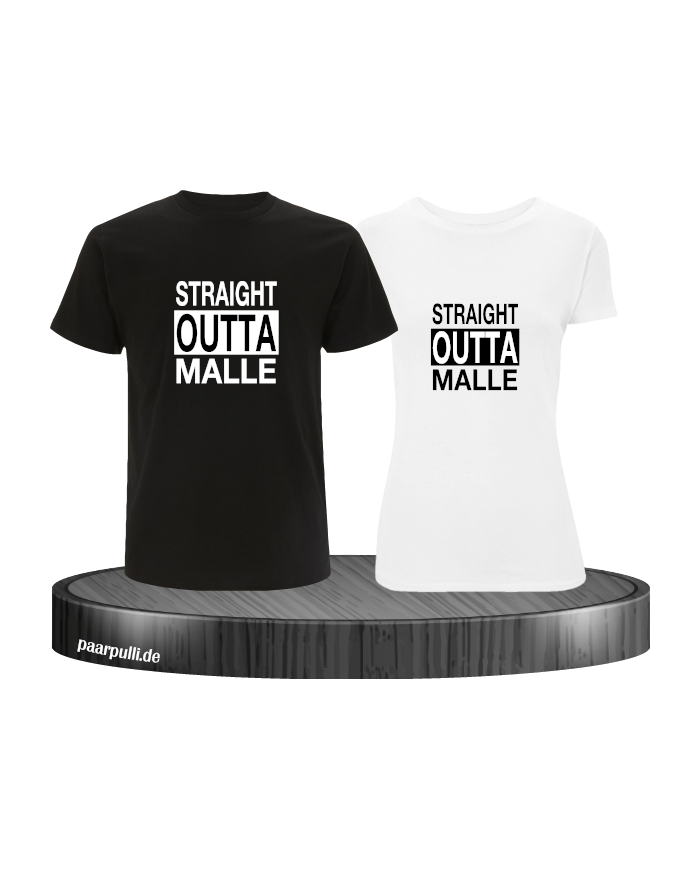 Straight Outta Malle Shirt schwarz-weiß