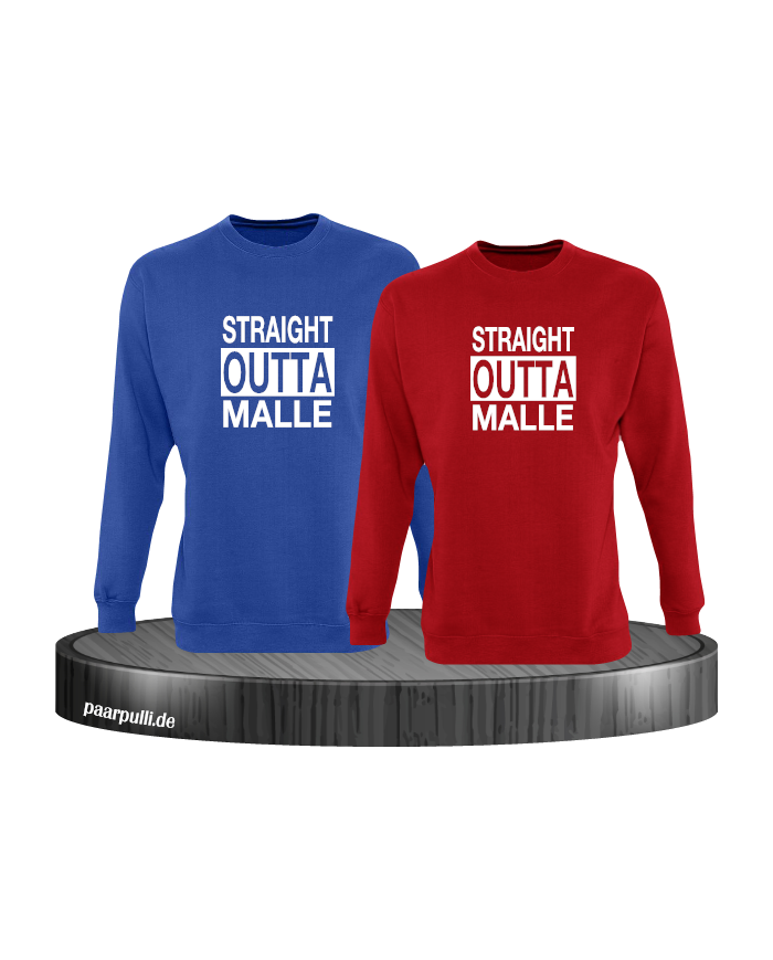 Straight Outta Malle Pullover blau-rot
