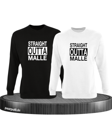 Straight Outta Malle Pullover schwarz-weiß Straight Outta Malle Pullover schwarz-weiß