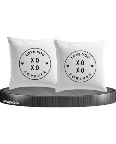 Love You XOXO Forever Kissen weiß Love You XOXO Forever Kissen weiß
