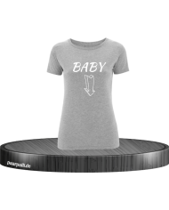 Baby mit Pfeil T-Shirt in Größe XL