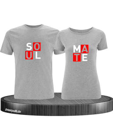 Pärchen T-Shirt Set "Soulmate" für Seelenverwandte Pärchen T-Shirt Set "Soulmate" für Seelenverwandte