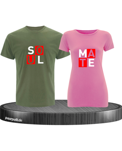 Pärchen T-Shirt Set "Soulmate" für Seelenverwandte Pärchen T-Shirt Set "Soulmate" für Seelenverwandte